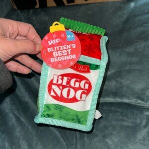Bark Blitzen’s Best Beggnog M-L 20+ lbs dog toy New with tags